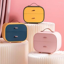 Jewellery Pouches Bags Box Drawer Multilayer Organiser Storage Large Capacity Cosmetics Organising Earring Ring Carrying Case Edwi22