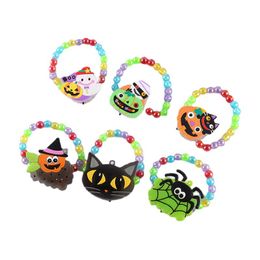 Halloween Luminous Bracelet Cartoon Pumpkin Gift LED Flash Watch Kids Children Gift Festival Atmosphere Supplies