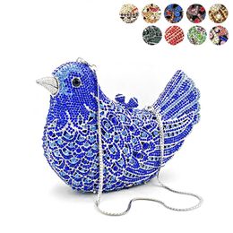 Evening Bags Women Party Bag Colourful Diamonds Luxury Crystal Clutch Bridal Wedding Purse Handbag Animal Bird PursesEvening