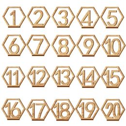 Party Decoration 10-20pc Wooden Numbers Table Seat Cards Welcome Signs Place Holder Decor For Wedding Event & Restaurant Dining Hall Cus