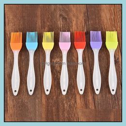 17Cm Slice Basting Brush Flexible Sile Brushs Sweep Griling Cook Kitchen Pastry Brushes Soft High Temperatire Bbq Tool Drop Delivery 2021 Ot