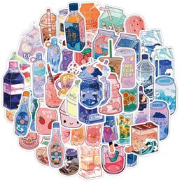 New Sexy 50PCS INS Style Cute Drink Cartoon Stickers DIY Laptop Guitar Luggage Fridge Waterproof Graffiti Sticker Decal Kids Classic Toys