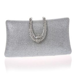 Evening Bags Women Diamond Gold Clutch Hard Box Clutches Day Party Wedding Bridal Bag With Crystal Buckle WY49