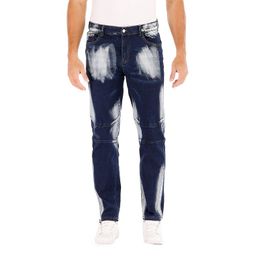 Dark Blue Stretch Washed White Jeans Casual Slim Men's Biker Pants Tie Dye Denim Cotton Trousers Spring Autumn Vaqueros de hombre