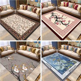 Carpets Home Chinese Nordic Flower Carpet Living Room Bedroom Sofa Full Shop Floor Mat Custom Bedside Coffee Table Blanket