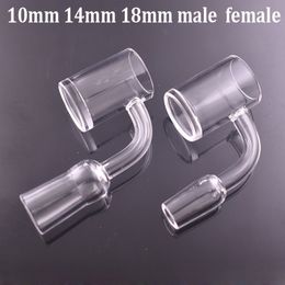 Glass Smoking Water Pipe Accessories 25mm XL Quartz Banger Nail 10mm 14mm 18mm Male Female 90 45 Degree Domeless Nails for Dab Rig Bong