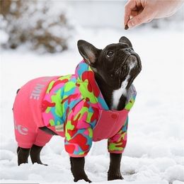 Warm Pet Dog Clothes Winter Dog Jumpsuits French Bulldog Dog Coat Jacket Pet Chihuahua Clothing For Small Medium Dogs Clothing 201102