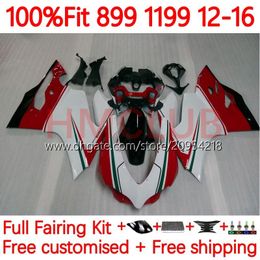 OEM Fairings For DUCATI Panigale 899S 1199S 899-1199 12-16 Bodywork 164No.12 899 1199 S R 12 13 14 15 16 899R 1199R 2012 2013 2014 2015 2016 Injection Bodys white red