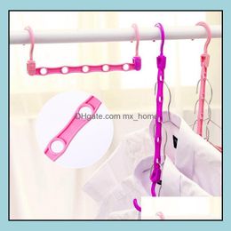 Space Saver Plastic Clothes Hook Rack Holder Magic Hangers Closet Organiser Hooks Racks Random Colour Drop Delivery 2021 Clothing Housekee