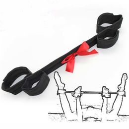 sexy Bondage Strong Nylon Restraint Leg Spreader Bar Wrist Hands to Ankle Cuffs Fetish Adult Toy