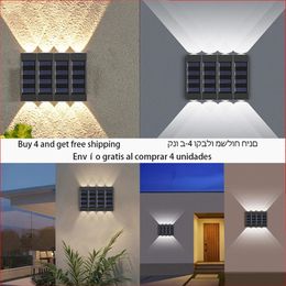 Solar Wall Lamp Outdoor Waterproof Led Light for Garden Courtyard Balcony Decor Infinite Splicing Lamps Landscape lights