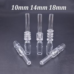 HIgh quality 100% Real Quartz Tip 10mm 14mm 18mm Quartz Tip for glass Collector Kits Oil Rig Concentrate Glass Bongs Nails tips