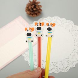 Gel Pens 40 Pcs Creative Stereo Silicone Dull Dog Neutral Pen Cute Cartoon Learning Stationery Office Supplies Water Signature