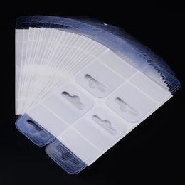 Hooks & Rails 200pcs PVC Slot Hole Adhesive Hang Tabs Tags Hook Merchandise Package Box Bag Hangers Peghooks Display For Store Retail Displa