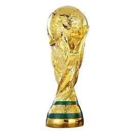 Big Size Golden Colour World Cup Football Champion Souvenir Mascot 35CM Height World Cup Toy 220711