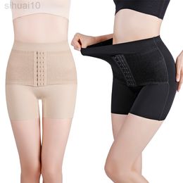 Women Tummy Control Panties Shapewear High Waist Slimming Underwear Body Shaper Belt Shapewear Waist Trainer Shaper Briefs L220802