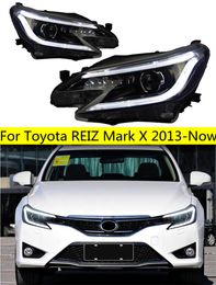 Car Headlights For 2014 REIZ Mark X 2013 LED Front Headlight DRL Bi-Xenon Lens Replacement High Beam Turn Signal Driving Lights