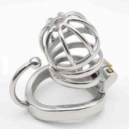 NXY Chastity Device Prisoner Bird Men's Stainless Steel Lock Cb6000 Pants Arc Belt Hook Snap Ring C275 0416