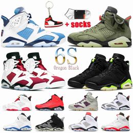 6 6s Men Basketball shoes UNC Carmine Gatorade Tiffany Blue Oregon Black British Khaki Silver Tinker Hatfield White Infrared Sport Mens sneaker