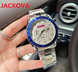 All Dials Working mens automatic stopwatch watches 42mm Luxury Fashion Stainless Steel Nylon Fabric Strap Imported Japan Quartz Movement Trend Gift Wristwatch