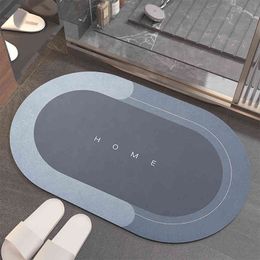 New Toilet Door Quick Dry Absorbent Mat Carpet Bathroom Non-slip Foot Home Greaseproof Kitchen