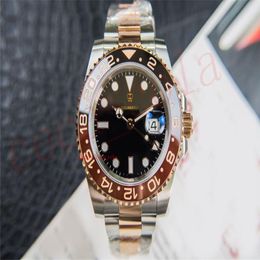 Совершенно новый мужчина Watch Gmt Dual Tocke Rota 904 Steel GS3285 Автоматическое механическое движение