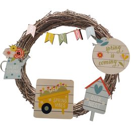 Decorative Flowers & Wreaths Ornament Wreath Decorations Supplies Handmade Welcome Door Sign For Front Wall Yard Porch Gallery Rustic 16&quo