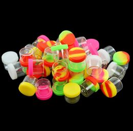 Wholesale 100pcs Silicone Container Jar Glass Wax Oil Storage Lid Non-Stick Mixed Colour