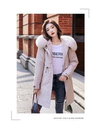 New Plus Size 6XL Warm Fur Lining Long Parkas Winter Jacket Women's Clothing Medium Big Fur Hooded Long Winter Coat Women