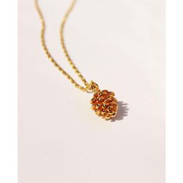 Pendant Necklaces European And American Simple Daily Commuting Cute Pine Cone Japanese Korean Women's NecklacePendant