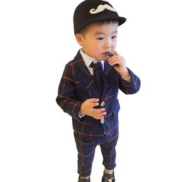 Toddler Baby Boy Clothes Plaid Pattern Boy Girl Clothing Jacket Pants Kids Clothes Girls Spring Autumn Kids Clothing 210412