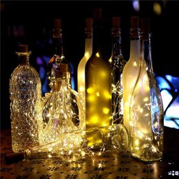 Strings 6pcs DIY Copper Wire String Wine Bottle Plug Strip Light With Christmas Or Wedding Lights LED Party Fairy Light#1LED