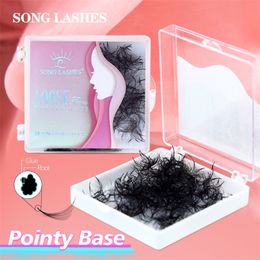 Song Lashes Pointy Base Premade Fans Loose Medium Stem Sharp Thin Promade Volume Eyelash Extensions 220601