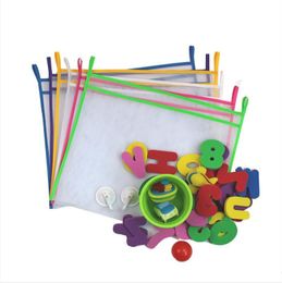 Kids Bath Toys Storage Bags Baby Bathroom Net Bag Toilet Suction Cup Hook Sorting Bag Portable Shower Organiser Pouch BE7998
