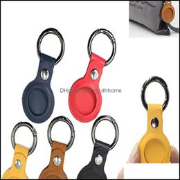Party Favor Event Supplies Festive Home Garden Colorf Leather Keychain Anti-Lost Protective Bag All-Inclusive Locator Individually Package