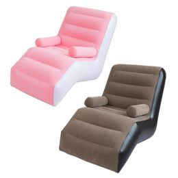 Folding camping furniture Bedroom lounger relax chair With Arm couch Multifunction Inflatable Bed Sofa For Travel Beach Beds Chaise Outdoor Garden Furniture