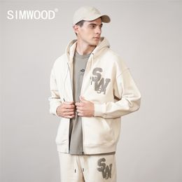 Spring Winter Zip Up Oversize Hoodies Warm Fleece Loose Plus Size Letter Embroidery Sweatshirts Jackets Outerwear 220402