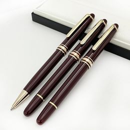 YAMALANG Luxury Msk-163 Classic Red Resin Rollerball Pen Ballpoint pen Fountain Stationery School Office Supply with Serial Number