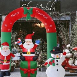 Inflatable Santa Claus Christmas Outdoors Ornaments Xmas Year Party Home Shop Yard Garden Decoration ornaments Y201020