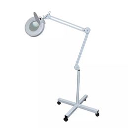 Beauty Items Beauty Salon Magnify Craft Cosmetic Floor Stand LED Magnifier Facial Glass Magnifying Lamp With Light