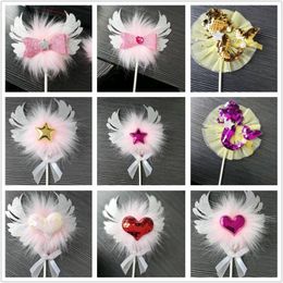 Other Event & Party Supplies Feather Heart Star Cake Toppers Love Valentine's Day Wedding Birthday Decoration Baking SuppliesOther