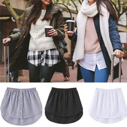 Shirt Extenders Layering Fake Top Lower Sweep Shirt Extender Asjustable Mini Skirt for Women Girls NOV99 220711