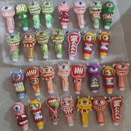 3D Devil Glass Pipe Heady dry herb tobacco Pipe Cartoon Coloured Drawing Cool Handmade Smoking Pipes free boat