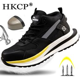 High Quality Work Sneakers Men Indestructible Safety Shoes Men Steel Toe Shoes Work Boots Men Puncture Proof Industrial Shoes 220728
