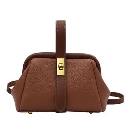 Elegant Women Brown Red PU Leather Shoulder Bags Female Crossbody Bags Designer Ladies High Quality Small Handbags