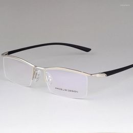 Titanium Alloy Hlaf Rimless Eyeglass Frames Myopia Rx Able Glasses Spectacles Fashion Sunglasses