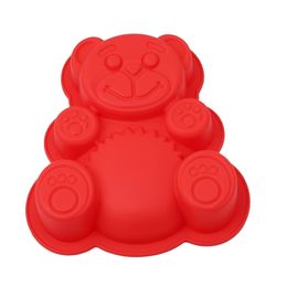 3D Lovely Bear Form Cake Mold Silicone Mold Baking Tools Kitchen Fondant Cutters Taart Decoratie Silikonowe Formy 3D 220517