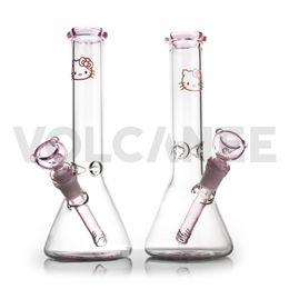 Volcanee Hookahs 9.8 inch Glass Bong Water Pipe 18mm Female Joint 5mm Thickness Bubbler Dab Rig