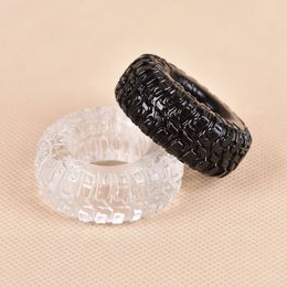 2 PCS Hot Silicone Tire Penis Ring Delayed Ejaculation Cock Rings Adult Products For Male sexy Cockring