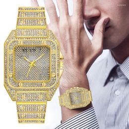 Wristwatches 2022 Analog Quartz Steel Watches Top Ladies Diamond Clock Womens Crystal Wrist Watch For Unisex Gift